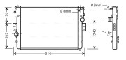 IVA2057 Chladič, chlazení motoru AVA QUALITY COOLING