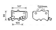 KA3215 Olejový chladič, motorový olej AVA QUALITY COOLING