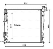 KAA2214 Chladič, chlazení motoru AVA QUALITY COOLING