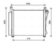 KAA5158D Kondenzátor, klimatizace AVA QUALITY COOLING