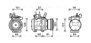 KAK145 Kompresor, klimatizace AVA QUALITY COOLING