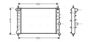 LCA2078 Chladič, chlazení motoru AVA QUALITY COOLING