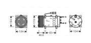 MNAK061 Kompresor, klimatizace AVA QUALITY COOLING