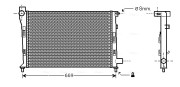 MS2281 Chladič, chlazení motoru AVA QUALITY COOLING