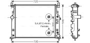 MS2458 Chladič, chlazení motoru AVA QUALITY COOLING