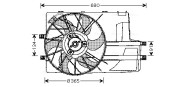 MS7516 Větrák, chlazení motoru AVA QUALITY COOLING