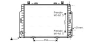 MSA2131 Chladič, chlazení motoru AVA QUALITY COOLING