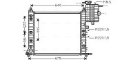 MSA2243 Chladič, chlazení motoru AVA QUALITY COOLING