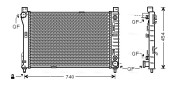 MSA2286 Chladič, chlazení motoru AVA QUALITY COOLING