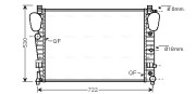MSA2309 Chladič, chlazení motoru AVA QUALITY COOLING