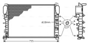 MSA2341 Chladič, chlazení motoru AVA QUALITY COOLING