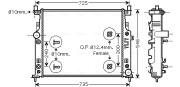 MSA2436 Chladič, chlazení motoru AVA QUALITY COOLING