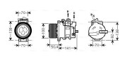 MSAK431 Kompresor, klimatizace AVA QUALITY COOLING