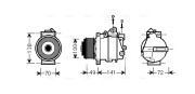 MSK560 Kompresor, klimatizace AVA QUALITY COOLING