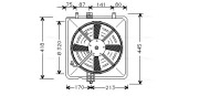 MT7502 Větrák, chlazení motoru AVA QUALITY COOLING