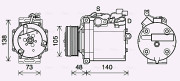 MTAK263 Kompresor, klimatizace AVA QUALITY COOLING