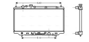 MZ2100 Chladič, chlazení motoru AVA QUALITY COOLING