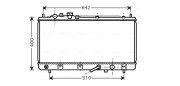 MZ2168 Chladič, chlazení motoru AVA QUALITY COOLING