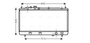 MZ2176 Chladič, chlazení motoru AVA QUALITY COOLING
