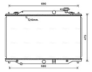 MZ2272 Chladič, chlazení motoru AVA QUALITY COOLING