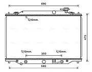 MZ2274 Chladič, chlazení motoru AVA QUALITY COOLING