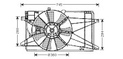 MZ7539 Větrák, chlazení motoru AVA QUALITY COOLING