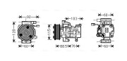 MZAK251 Kompresor, klimatizace AVA QUALITY COOLING