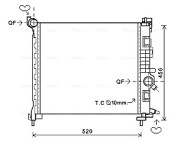 OL2562 Chladič, chlazení motoru AVA QUALITY COOLING