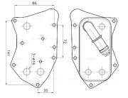 OL3749 Olejový chladič, motorový olej AVA QUALITY COOLING