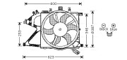 OL7506 Větrák, chlazení motoru AVA QUALITY COOLING