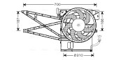 OL7515 Větrák, chlazení motoru AVA QUALITY COOLING