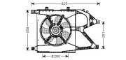 OL7517 Větrák, chlazení motoru AVA QUALITY COOLING