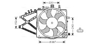 OL7521 Větrák, chlazení motoru AVA QUALITY COOLING