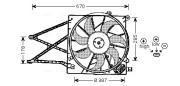 OL7524 Větrák, chlazení motoru AVA QUALITY COOLING