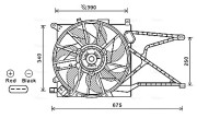 OL7596 Větrák, chlazení motoru AVA QUALITY COOLING