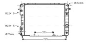 OLA2199 Chladič, chlazení motoru AVA QUALITY COOLING