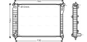 OLA2435 Chladič, chlazení motoru AVA QUALITY COOLING