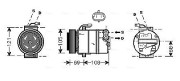 OLK358 Kompresor, klimatizace AVA QUALITY COOLING