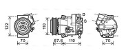 OLAK606 Kompresor, klimatizace AVA QUALITY COOLING