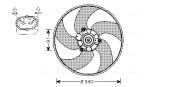 PE7522 Větrák, chlazení motoru AVA QUALITY COOLING