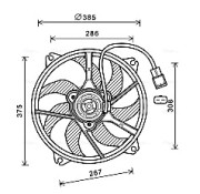 PE7556 Větrák, chlazení motoru AVA QUALITY COOLING