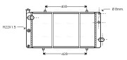 PEA2079 Chladič, chlazení motoru AVA QUALITY COOLING