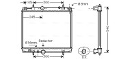 PEA2276 Chladič, chlazení motoru AVA QUALITY COOLING