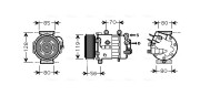 PEK322 Kompresor, klimatizace AVA QUALITY COOLING