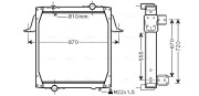 RE2011 Chladič, chlazení motoru AVA QUALITY COOLING