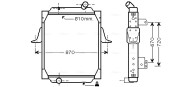 RE2059 Chladič, chlazení motoru AVA QUALITY COOLING