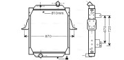 RE2070 Chladič, chlazení motoru AVA QUALITY COOLING