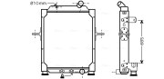 RE2074 Chladič, chlazení motoru AVA QUALITY COOLING