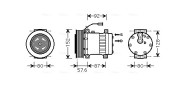 REK078 Kompresor, klimatizace AVA QUALITY COOLING