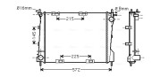 RT2372 Chladič, chlazení motoru AVA QUALITY COOLING